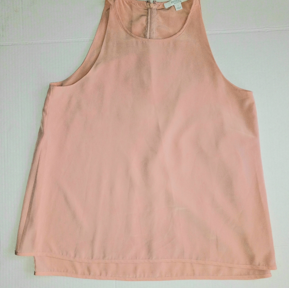 Piper Lime collection size S two layer tank back zip sleeveless